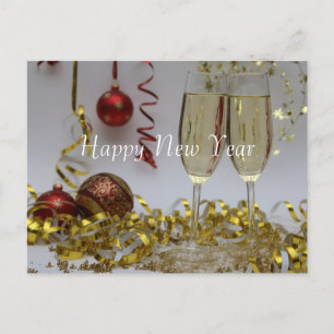 Happy New Year-prijsopgave met witte tekst Feestdagenkaart