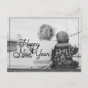 Happy New Year retro Briefkaart