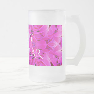 Happy New Year Ringer Frosted Glass Matglas Bierpul