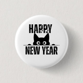 HAPPY NEW YEAR RONDE BUTTON 3,2 CM