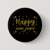 Happy New Year Ronde Button 5,7 Cm (Voorkant)