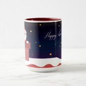 Happy New Year Santa op het dak Mok (Midden)