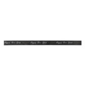 Happy New Year Script Custom Name Holiday Ribbon Lint (Voorkant)