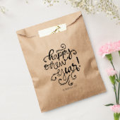 Happy New Year Script Party Favor Bags Bedankzakje (Gezegeld)