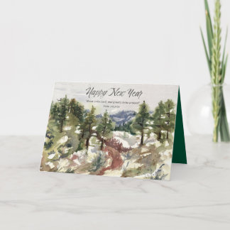 Happy New Year Scripture Psalm 145 Winter Desert Kaart