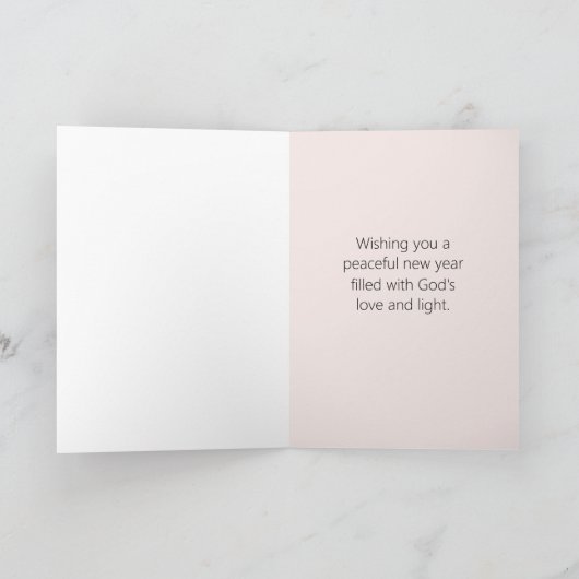 Happy New Year Scripture Psalm 19 Winter Desert  Kaart (Binnen)