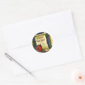 Happy New Year Scroll Ronde Sticker (Envelop)