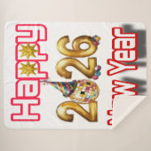 Happy New year  Sherpa Deken (Voorkant (horizontaal))