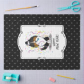 Happy New Year Shetland Sheepdog (drie kleuren) Cu Tissuepapier (Craft)