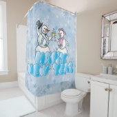 Happy New Year Snowman Douchegordijn (In situ)