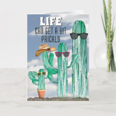 Happy New Year Southwest Saguaro Cactus Sjabloon (Voorkant)