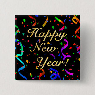"Happy New Year" square button