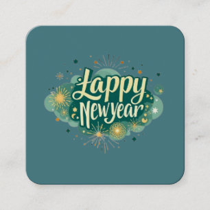 Happy New Year Square Visitekaartje