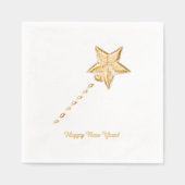 Happy New Year Star Hat Folie Servetten (Voorkant)