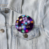 Happy New Year Star-lampjes Ronde Button 7,6 Cm (In situ)