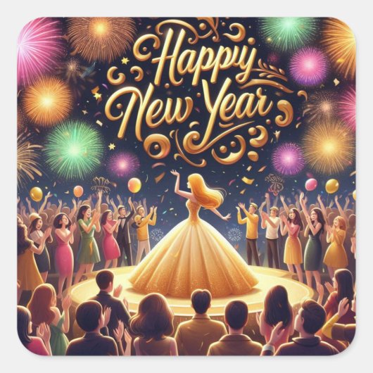 HAPPY NEW YEAR STICKER (Voorkant)