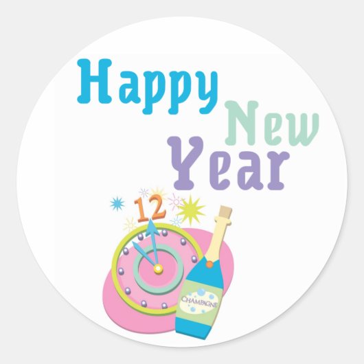 Happy New Year Stickers (Voorkant)