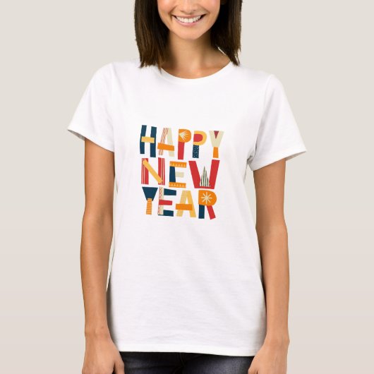 Happy New Year T-shirt (Voorkant)