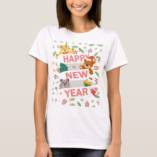 Happy new year t-shirt (Voorkant)