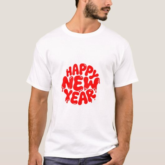 Happy New Year T-shirt (Voorkant)