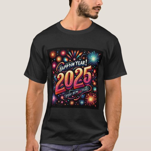 Happy New Year T-Shirt (Voorkant)