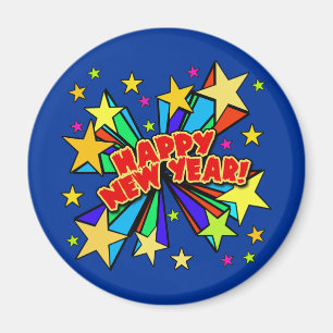 Happy New Year T-shirts, Beer Steins, Party Favors Magneet