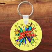 Happy New Year T-shirts, Beer Steins, Party Favors Sleutelhanger (Voorkant)