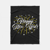 Happy New Year Tee Uni-kids Black Small Fleece Deken (Voorkant)