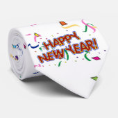 Happy New Year-tekst met Confetti Stropdas (Opgerold)