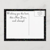 Happy New Year-tekstontwerp Feestdagenkaart (Achterkant)