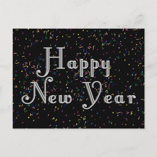 Happy New Year-tekstontwerp Feestdagenkaart (Voorkant)
