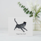 Happy New Year Tomcat Briefkaart (Staand voorkant)