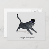 Happy New Year Tomcat Briefkaart (Voorkant / Achterkant)