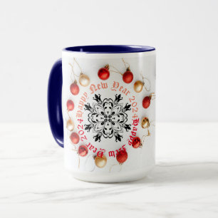 Happy New year Two-Tone Coffee Mok