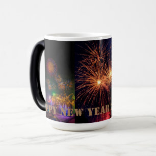 Happy New Year Two-Tone Coffee Mok