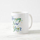 Happy New Year Watercolor Coffee Mug (Devant droit)