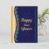Happy New Year Wenskaart (Staand voorkant)