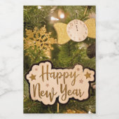 HAPPY NEW YEAR WIJN ETIKET (Enkel label)