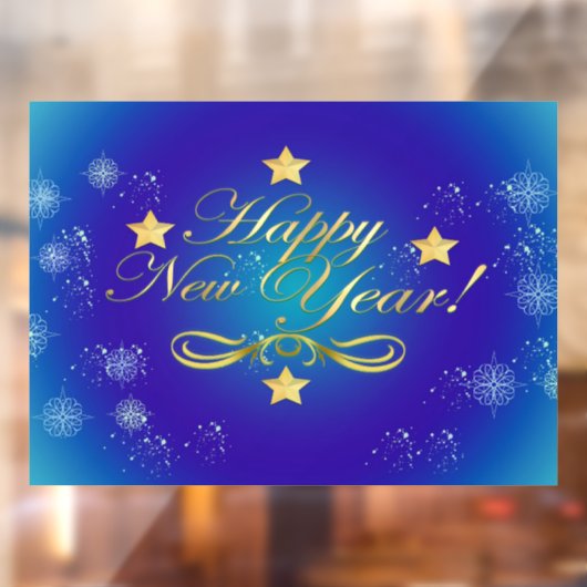 Happy New Year Window Cling Raamsticker (Vel 2)