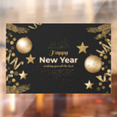 Happy New Year Window Cling Raamsticker (Vel 2)