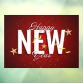Happy New Year Window Cling Raamsticker (Vel 3)