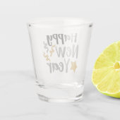Happy New Year woordkunst Shot Glas (Achterkant)