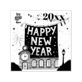 Happy New Year Zelfinktende Stempel (Design)