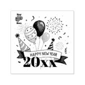 Happy New Year Zelfinktende Stempel (Design)