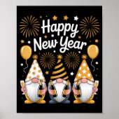 Happy New Years Eve Party Gnomes Matching Family  Poster (Voorkant)