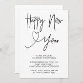 Happy New Year's Eve Party Uitnodiging (Voorkant / Achterkant)