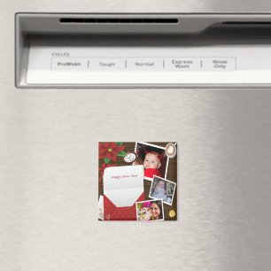 Happy New Year's met Holly Add Your Photos Magnet Magneet