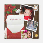 Happy New Year's met Holly Add Your Photos Magnet Magneet (Voorkant)