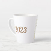 Happy New Year's Mok, 2023 Mok, Gold en White Mok (Linkerhoek)