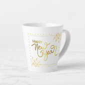 Happy New Year's Mok, 2023 Mok, Gold en White Mok (Rechterhoek)